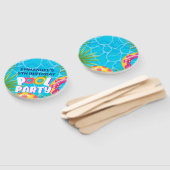 トロピカルプールパーティー誕生日 ハンドファン (組立なし)