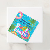 トロピカルプールパーティー誕生日 フェイバータグ (インサイチュ)