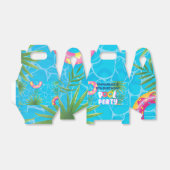 トロピカルプールパーティー誕生日 フェイバーボックス (折り畳みなし)