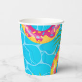 トロピカルプールパーティー誕生日 紙コップ (裏面)