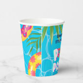 トロピカルプールパーティー誕生日 紙コップ (右)