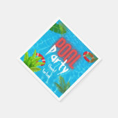 トロピカルプールパーティー |夏の誕生日 スタンダードカクテルナプキン (角)