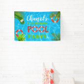 トロピカルプールパーティー |夏の誕生日 横断幕 (インサイチュ)