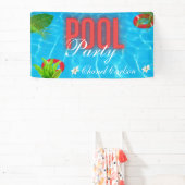 トロピカルプールパーティー |夏の誕生日 横断幕 (インサイチュ)