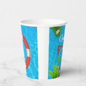 トロピカルプールパーティー |夏の誕生日 紙コップ (右)