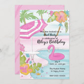 トロピカルプールパーティー 招待状 (正面/裏面)