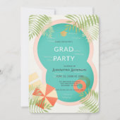 トロピカルプール卒業パーティー招待状 招待状 (正面)