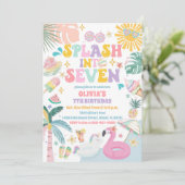 トロピカルプール誕生日パーティーの招待状 招待状 (スタンド正面)