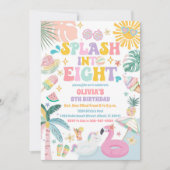 トロピカルプール誕生日招待状 招待状 (正面)