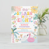 トロピカルプール誕生日招待状 招待状 (スタンド正面)