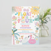 トロピカルプール誕生日招待状 招待状 (スタンド正面)
