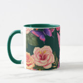 トロピカルヘイブン：フローラと鳥のデザインマグカップ(11oz) マグカップ (左)