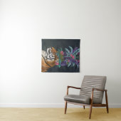 トロピカルヘッドピース付きタイガー タペストリー (インサイチュ(横))