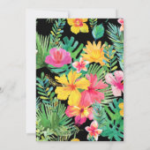 トロピカルベイビーシャワー招待状、ルアウ 招待状 (裏面)