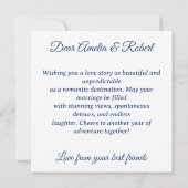 トロピカルベトナムデスティネーションブルーホワイトクラシック カード (裏面)