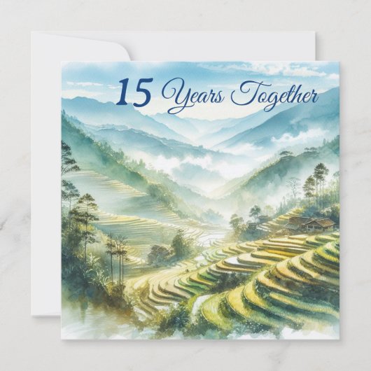 トロピカルベトナムデスティネーションブルーホワイトクラシック カード (正面)