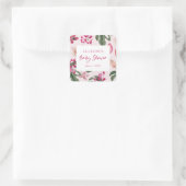 トロピカルベビーシャワーステッカー スクエアシール (バッグ)