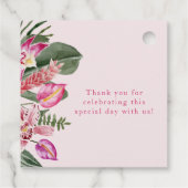 トロピカルベビーシャワーメッセージカード フェイバータグ (裏面)