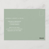 トロピカルベビーシャワー招待状アロハポストカード ポストカード (裏面)