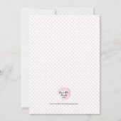 トロピカルベビーシャワー招待状ガール 招待状 (裏面)