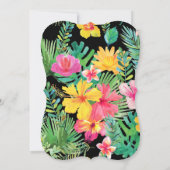 トロピカルベビーシャワー招待状、ルアウ（ハワイ式宴会） 招待状 (裏面)