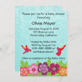 トロピカルベビーシャワー招待状 招待状 (正面/裏面)