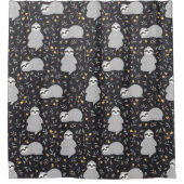 トロピカルベビースロスパターン シャワーカーテン (正面)