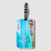 トロピカルベリーズビーチ休暇 ラゲッジタグ (正面縦)