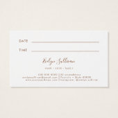 トロピカルベージュとミントアポイントメントカード (裏面)