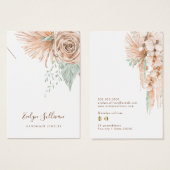 トロピカルベージュとミントネックレスディスプレイカード (正面&裏面)