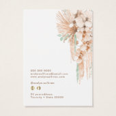 トロピカルベージュとミントネックレスディスプレイカード (裏面)