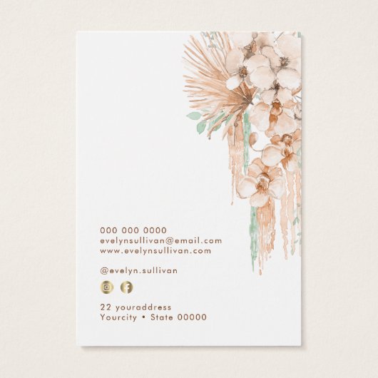 トロピカルベージュとミントネックレスディスプレイカード (裏面)