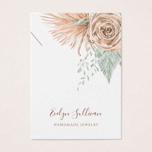 トロピカルベージュとミントネックレスディスプレイカード (正面)