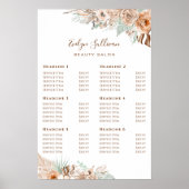 トロピカルベージュとミント価格リストのポスター ポスター (正面)