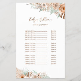 トロピカルベージュとミント価格リストチラシ チラシ