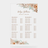 トロピカルベージュとミント価格リスト アクリルサイン (正面)