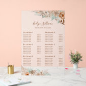 トロピカルベージュとミント価格リスト アクリルサイン (ウェディング)