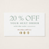 トロピカルベージュ感謝していとミントリ割引カード (裏面)