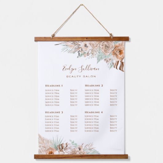 トロピカルベージュ造幣価格表つる示タペストリー 吊り下げ型タペストリー (正面)