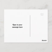 トロピカルペンギンカップルフラパイレートアイランドビーチ ポストカード (裏面)