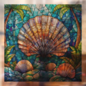 トロピカルホタテのステンドグラス ウィンドウサイン (シート2)