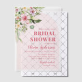 トロピカルホットピンクハワイアンサマーブライダルシャワー ベラム紙招待状 (オフセット (招待状))