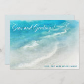 トロピカルホリデーカード | コーストビーチクリスマス シーズンカード (正面/裏面)