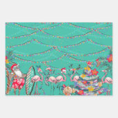 トロピカルホリデークリスマスラッピング紙シート ラッピングペーパーシート (正面3)