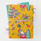 トロピカルホリデークリスマスラッピング紙シート ラッピングペーパーシート (インサイチュ)