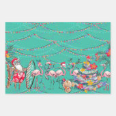 トロピカルホリデークリスマスラッピング紙シート ラッピングペーパーシート (正面3)