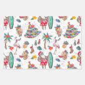 トロピカルホリデークリスマスラッピング紙シート ラッピングペーパーシート (正面2)