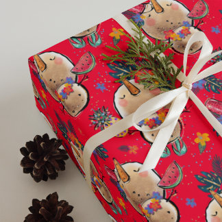 トロピカルホリデークリスマスラッピング紙シート ラッピングペーパーシート