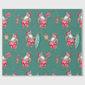 トロピカルホリデークリスマスラッピング紙 ラッピングペーパー (フラット)