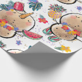 トロピカルホリデークリスマスラッピング紙 ラッピングペーパー (角)